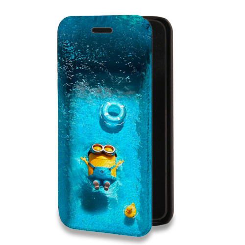 Дизайнерский горизонтальный чехол-книжка для OPPO Reno4 Lite Миньоны