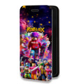Дизайнерский горизонтальный чехол-книжка для Samsung Galaxy A12 Roblox Роблокс