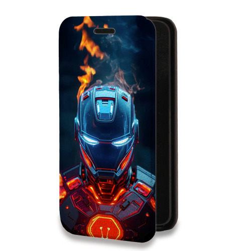 Дизайнерский горизонтальный чехол-книжка для Iphone 11 IronMan Железный человек