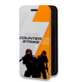Дизайнерский горизонтальный чехол-книжка для Samsung Galaxy A12 Counter Strike