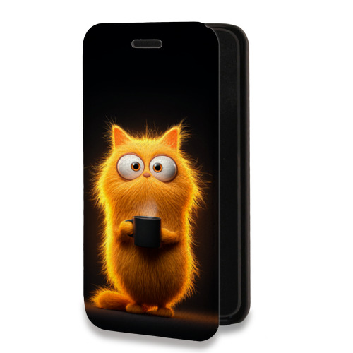 Дизайнерский горизонтальный чехол-книжка для Google Pixel 6 Смешной кот