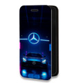 Дизайнерский горизонтальный чехол-книжка для Samsung Galaxy M20 Mercedes Мерседес