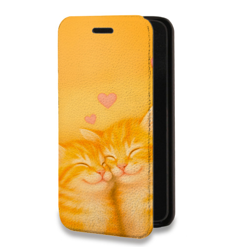 Дизайнерский горизонтальный чехол-книжка для Samsung Galaxy A12 Милые котята