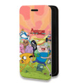 Дизайнерский горизонтальный чехол-книжка для Huawei Honor 30i Adventure time Время приключений
