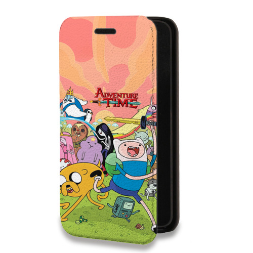 Дизайнерский горизонтальный чехол-книжка для Huawei Honor 30i Adventure time Время приключений