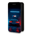 Дизайнерский горизонтальный чехол-книжка для Samsung Galaxy A12 BMW БМВ