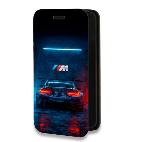 Дизайнерский горизонтальный чехол-книжка для Samsung Galaxy A12 BMW БМВ