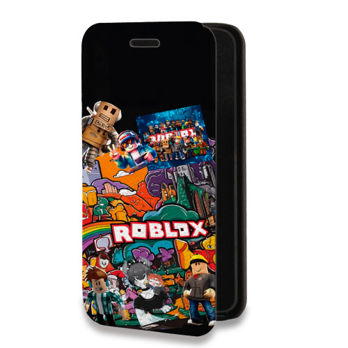 Дизайнерский горизонтальный чехол-книжка для Huawei Mate 10 Roblox Роблокс