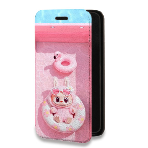 Дизайнерский горизонтальный чехол-книжка для Samsung Galaxy A12 Labubu Лабубу