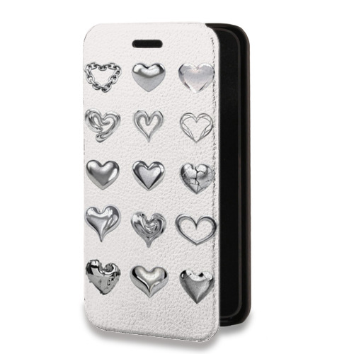 Дизайнерский горизонтальный чехол-книжка для Iphone 11 Y2K сердечки