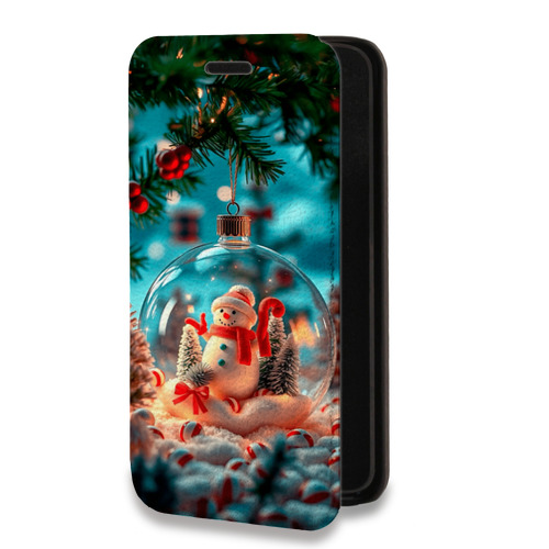 Дизайнерский горизонтальный чехол-книжка для OPPO Reno4 Lite Новый год