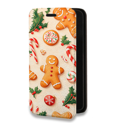 Дизайнерский горизонтальный чехол-книжка для Realme C53 Новый год