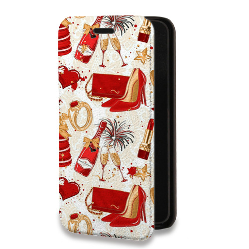 Дизайнерский горизонтальный чехол-книжка для Iphone 11 Новый год