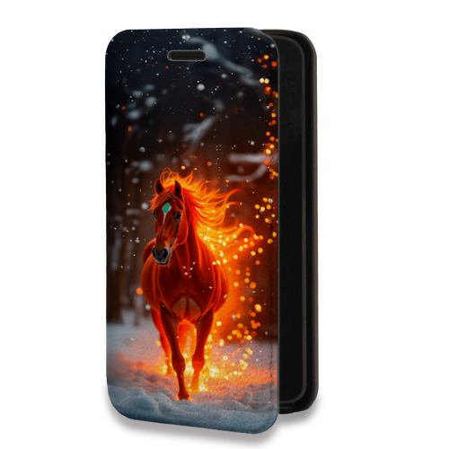 Дизайнерский горизонтальный чехол-книжка для Samsung Galaxy A12 Новый год