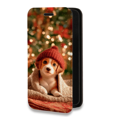 Дизайнерский горизонтальный чехол-книжка для Samsung Galaxy A12 Новый год