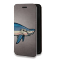 Дизайнерский горизонтальный чехол-книжка для Huawei Honor 10i Акулы