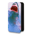 Дизайнерский горизонтальный чехол-книжка для Meizu 16th Plus Акулы
