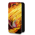 Дизайнерский горизонтальный чехол-книжка для Iphone 14 Pro Max Цветочные мазки