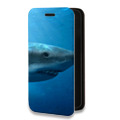 Дизайнерский горизонтальный чехол-книжка для Huawei Honor 50 Акулы