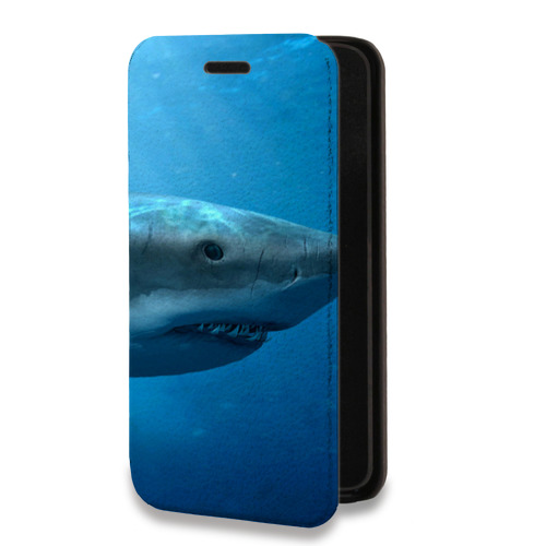 Дизайнерский горизонтальный чехол-книжка для Iphone 13 Mini Акулы
