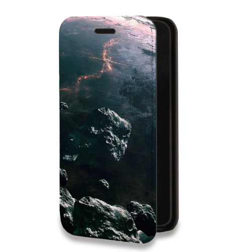 Дизайнерский горизонтальный чехол-книжка для Samsung Galaxy S10 Lite Астероиды