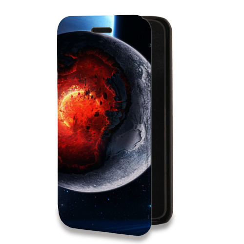 Дизайнерский горизонтальный чехол-книжка для Iphone 11 Астероиды