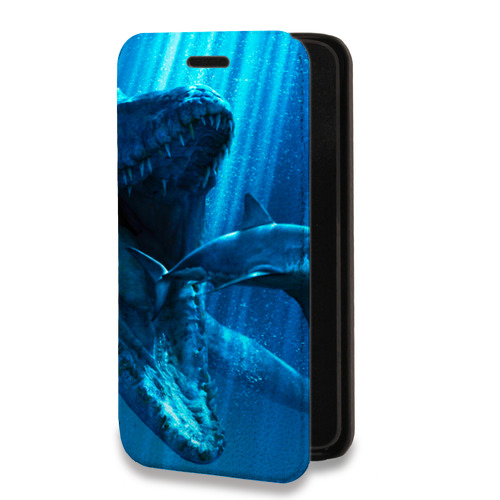 Дизайнерский горизонтальный чехол-книжка для Samsung Galaxy S10 Lite Акулы
