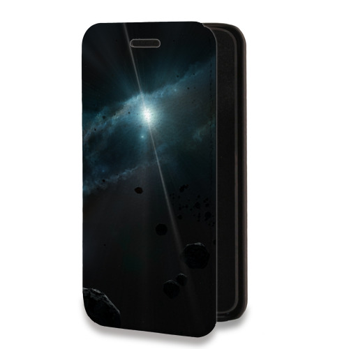 Дизайнерский горизонтальный чехол-книжка для Iphone 7 Астероиды