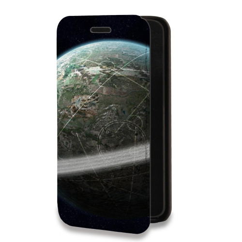 Дизайнерский горизонтальный чехол-книжка для Iphone 7 Вселенная