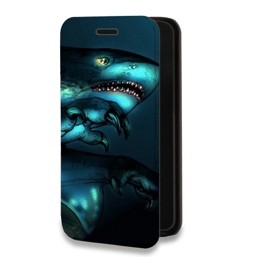 Дизайнерский горизонтальный чехол-книжка для Realme 6 Pro Акулы