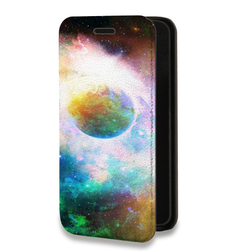 Дизайнерский горизонтальный чехол-книжка для Iphone 7 Вселенная