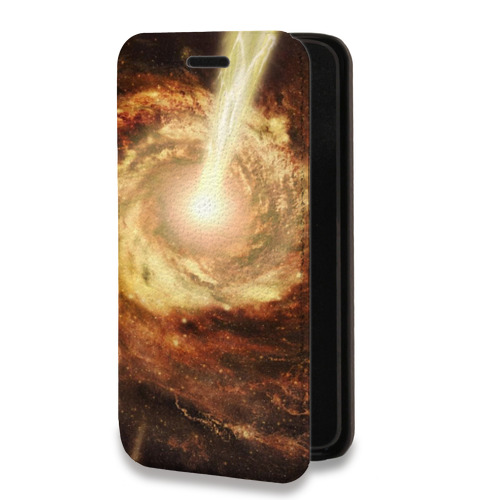 Дизайнерский горизонтальный чехол-книжка для Iphone 13 Pro Галактика