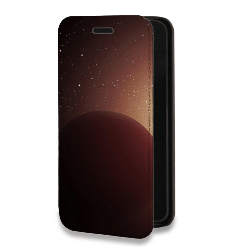 Дизайнерский горизонтальный чехол-книжка для Iphone 7 Галактика