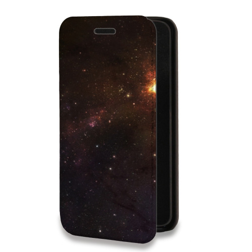 Дизайнерский горизонтальный чехол-книжка для Alcatel One Touch Idol 2 mini Галактика