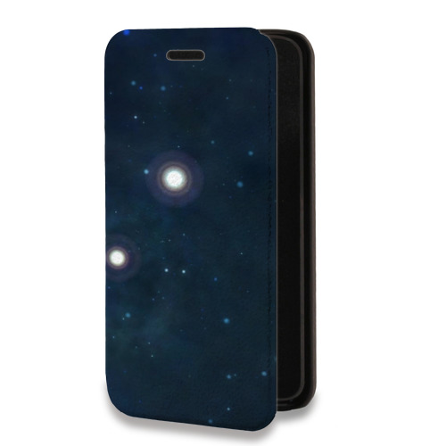 Дизайнерский горизонтальный чехол-книжка для Motorola Moto G8 Plus Звезды
