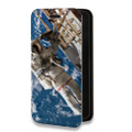 Дизайнерский горизонтальный чехол-книжка для Samsung Galaxy A32 Космонавт