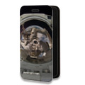 Дизайнерский горизонтальный чехол-книжка для Samsung Galaxy A32 Космонавт