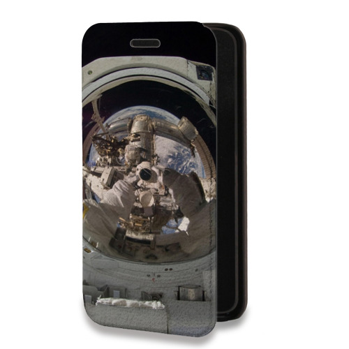 Дизайнерский горизонтальный чехол-книжка для Huawei Honor 20 Космонавт