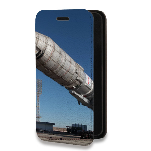 Дизайнерский горизонтальный чехол-книжка для Iphone 14 Pro Max Космодром