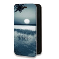 Дизайнерский горизонтальный чехол-книжка для Samsung Galaxy A52 Луна