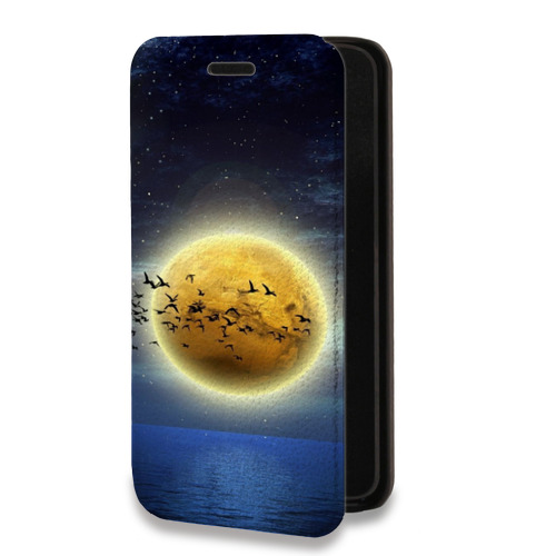 Дизайнерский горизонтальный чехол-книжка для Samsung Galaxy S10 Lite Луна