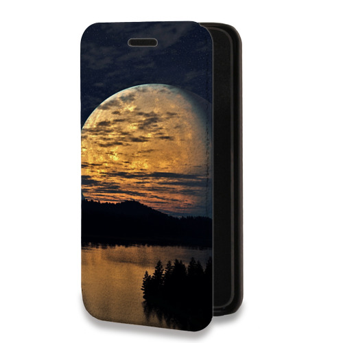 Дизайнерский горизонтальный чехол-книжка для Samsung Galaxy S10 Lite Луна