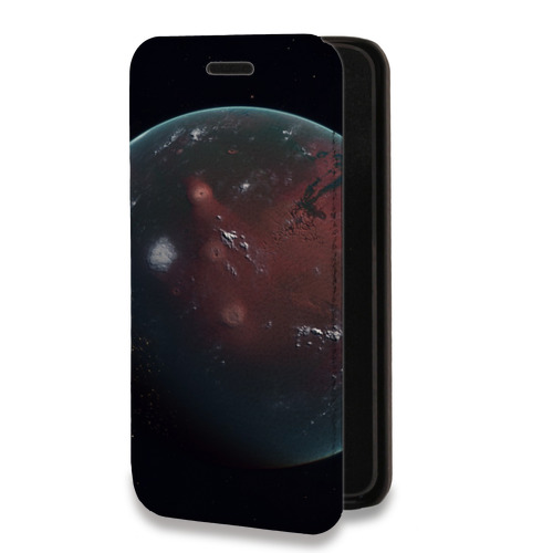 Дизайнерский горизонтальный чехол-книжка для Iphone 6/6s Марс