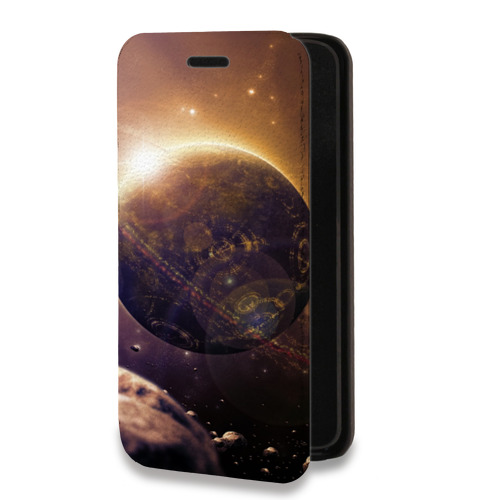 Дизайнерский горизонтальный чехол-книжка для Huawei Honor 8X Max Планеты