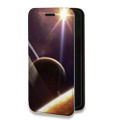 Дизайнерский горизонтальный чехол-книжка для Huawei Honor 50 Lite Планеты