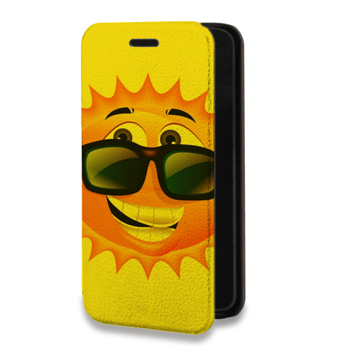 Дизайнерский горизонтальный чехол-книжка для Samsung Galaxy S22 Ultra Солнце