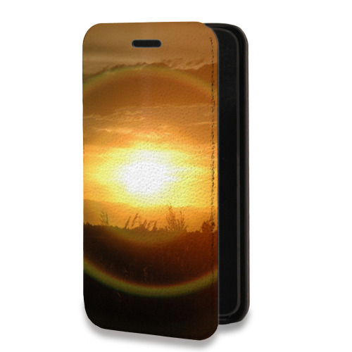 Дизайнерский горизонтальный чехол-книжка для Huawei Y5p Солнце