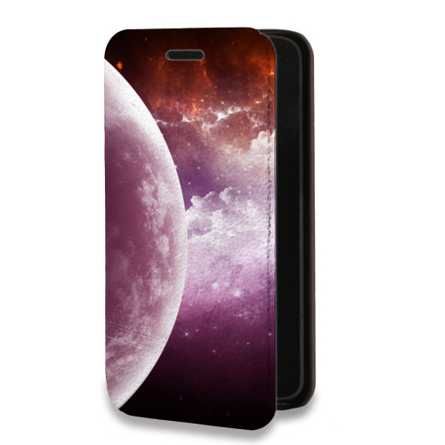 Дизайнерский горизонтальный чехол-книжка для Iphone 14 Plus Туманность