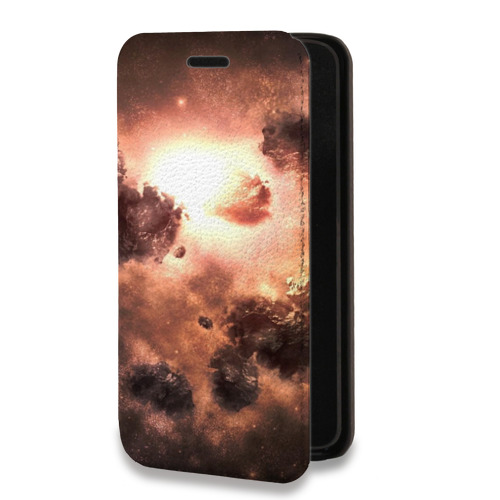 Дизайнерский горизонтальный чехол-книжка для Iphone 7 Туманность