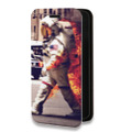Дизайнерский горизонтальный чехол-книжка для Realme C35 Космонавт